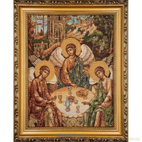 Obraz Haftowany Trójca św. Rublowa 22x27,5cm