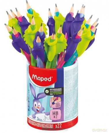 Ołówek z gumką Kidy Learn HB + (22szt)