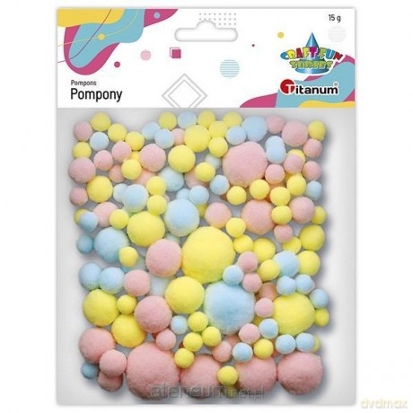 Pompony poliestrowe 10/15/20/25/30mm 15g