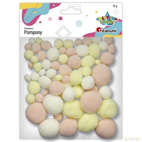 Pompony poliestrowe 10/15/20/25/30mm 15g