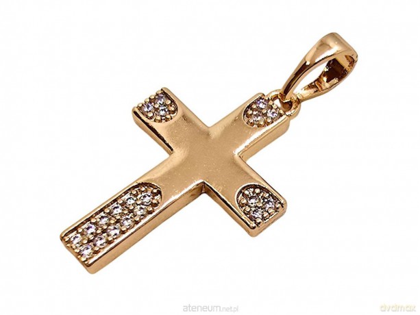 Zawieszka krzyż złota 23x15mm