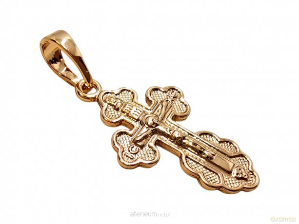 Zawieszka Krzyżyk Pozłacany 22x12mm
