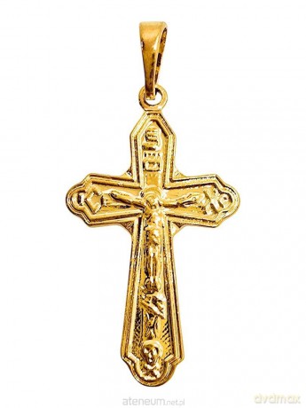 Zawieszka Krzyżyk Pozłacany 27x16mm