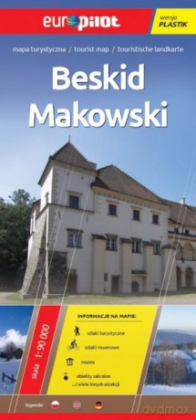 Beskid Makowski. Mapa turystyczna w skali 1:90 000. Europilot wersja plastik [KSIĄŻKA]