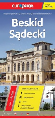Beskid Sądecki. Mapa turystyczna w skali 1:80 000. Europilot wersja plastik [KSIĄŻKA]
