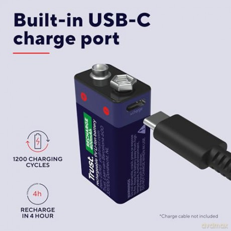 Akumulator 9V USB-C