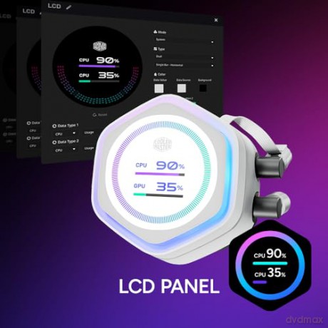 Chłodzenie wodne MasterLiquid 360 Atmos II LCD ARGB białe