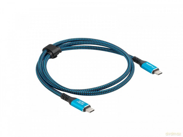 Kabel USB-C M/M USB4 0,5m 240W 8K 60HZ czarno-niebieski