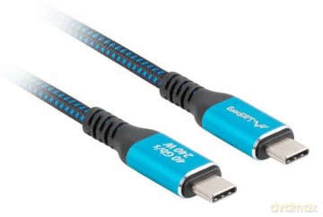 Kabel USB-C M/M USB4 2M 240W 8K 60HZ czarno-niebieski