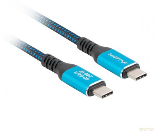 Kabel USB-C M/M USB4 2M 240W 8K 60HZ czarno-niebieski