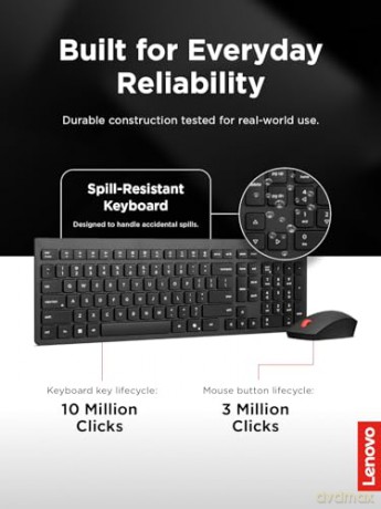 Klawiatura i mysz Essential Wireless Combo Keyboard & Mouse Gen2 Black-US_English