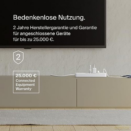 Listwa zasilająca SurgePlus 4x schuko 1xUSB-A 1xUSB-C 525J 2m