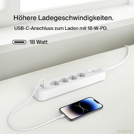Listwa zasilająca SurgePlus 4x schuko 1xUSB-A 1xUSB-C 525J 2m