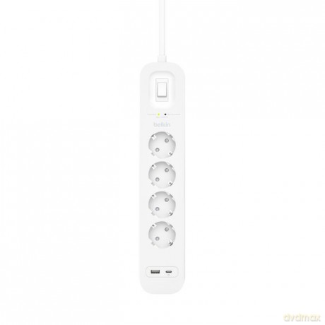 Listwa zasilająca SurgePlus 4x schuko 1xUSB-A 1xUSB-C 525J 2m