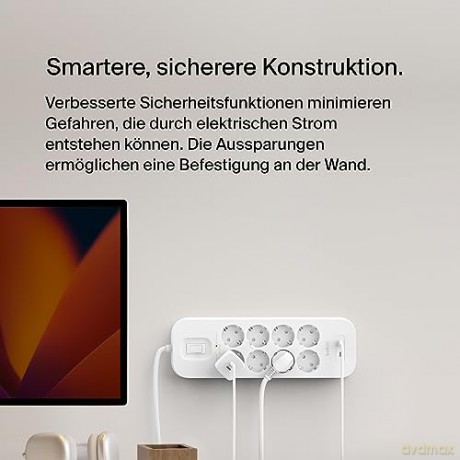 Listwa zasilająca SurgePlus 8x schuko 2xUSB-C 900J 2m