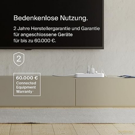 Listwa zasilająca SurgePlus 8x schuko 2xUSB-C 900J 2m