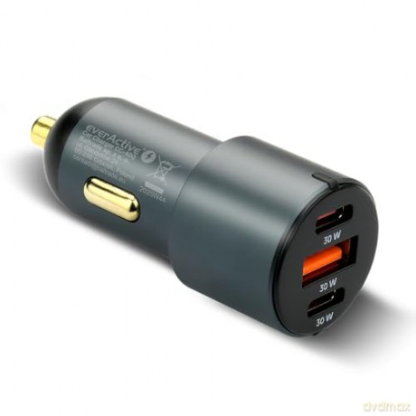 Ładowarka samochodowa CC-40Q QC3.0 60W 1X USB 2X USB-C PD czarna