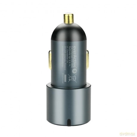Ładowarka samochodowa CC-40Q QC3.0 60W 1X USB 2X USB-C PD czarna