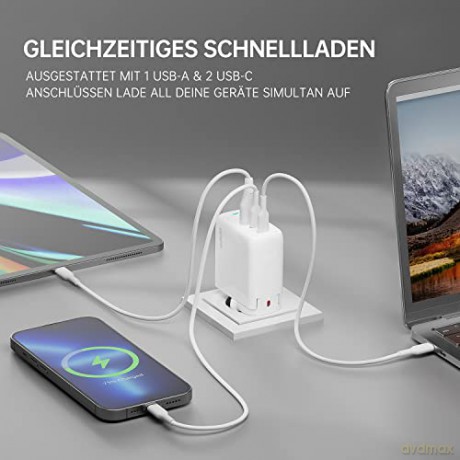 Ładowarka sieciowa Flex 65W 2xUSB-C + 1xUSB-A Biała