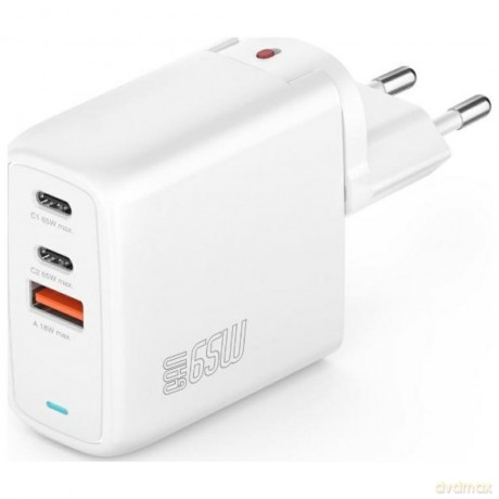 Ładowarka sieciowa Flex 65W 2xUSB-C + 1xUSB-A Biała
