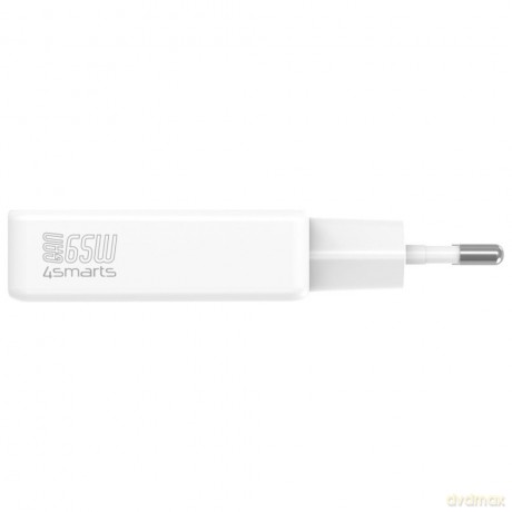 Ładowarka sieciowa PDPlug 65W GaN 2xUSB-C Biała