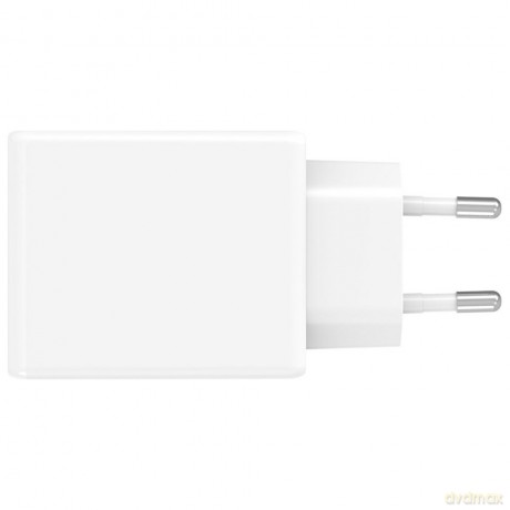 Ładowarka sieciowa PDPlug 65W GaN 2xUSB-C Biała