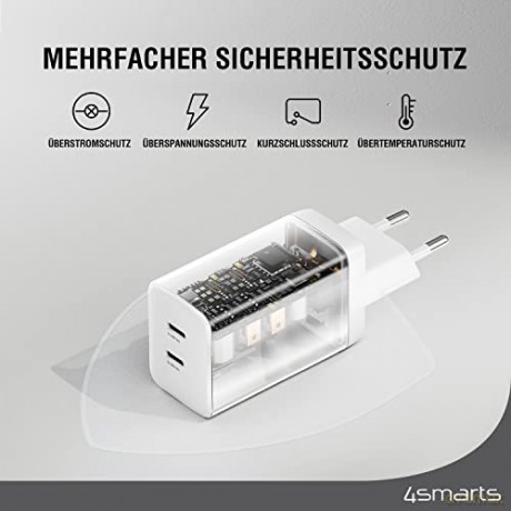 Ładowarka sieciowa PDPlug Dual 45W 2xUSB-C Biała
