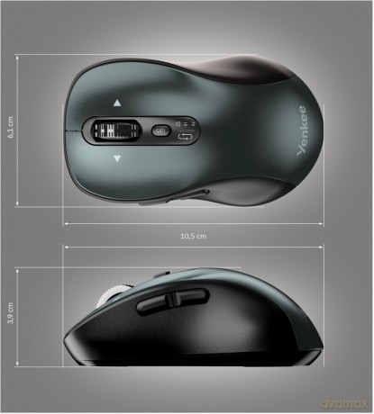 Mysz bezprzewodowa Dual Bluetooth + USB 2,4GHz YMS 2010BK GYRO