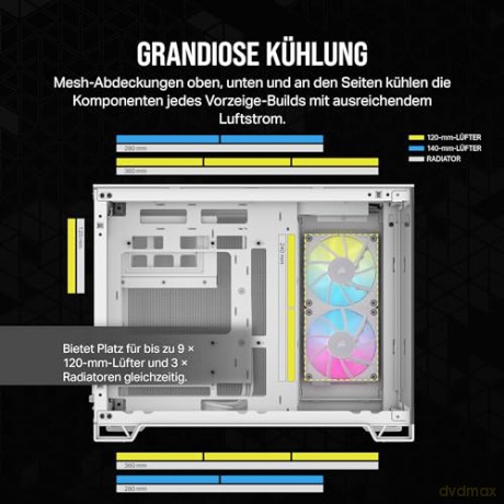 Obudowa 2500X mATX iCUE Mid-Tower Biała RGB
