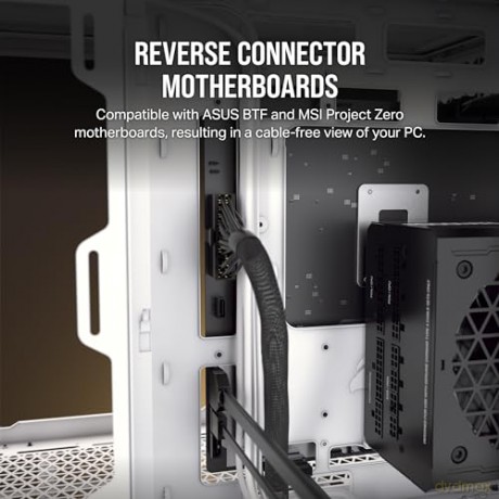 Obudowa 2500X mATX Mid Tower Biały/Bambus drewno