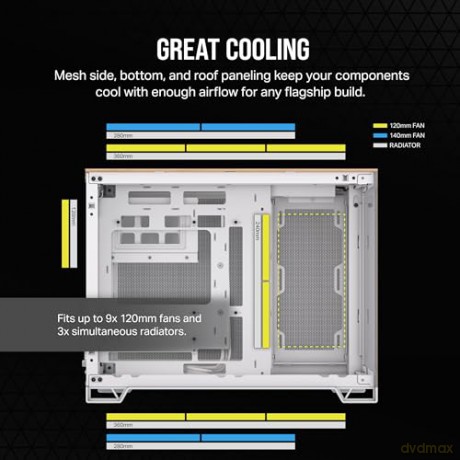 Obudowa 2500X mATX Mid Tower Biały/Bambus drewno