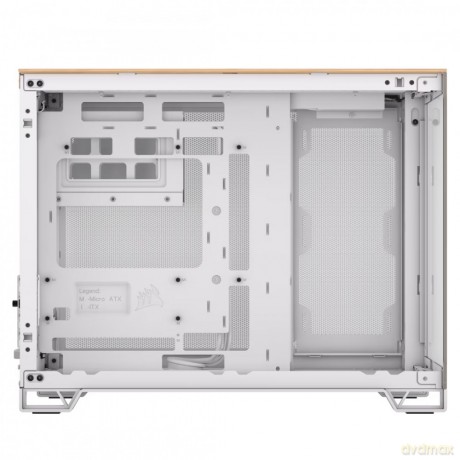 Obudowa 2500X mATX Mid Tower Biały/Bambus drewno