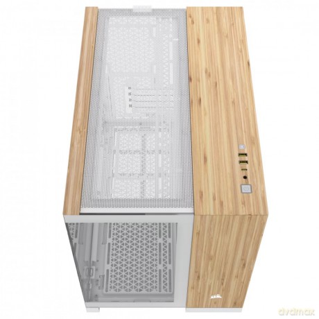 Obudowa 2500X mATX Mid Tower Biały/Bambus drewno