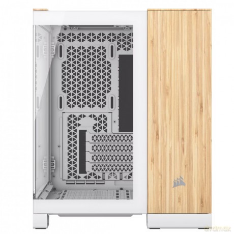 Obudowa 2500X mATX Mid Tower Biały/Bambus drewno
