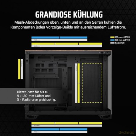 Obudowa 2500X mATX Mid Tower Czarny/Orzech drewno