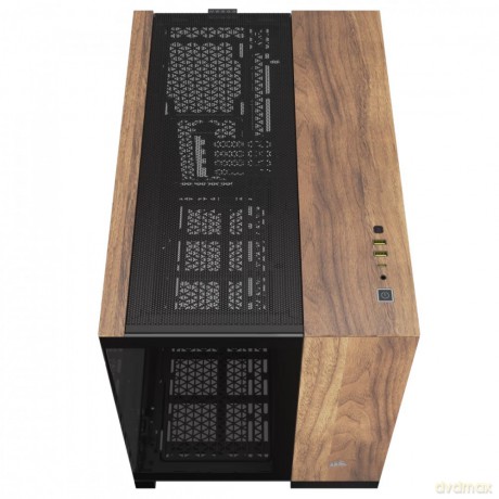 Obudowa 2500X mATX Mid Tower Czarny/Orzech drewno