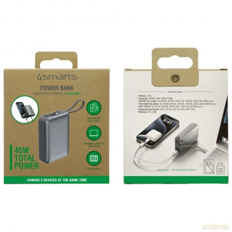 Powerbank Enterprice Compact 20000mAh 45W Szary