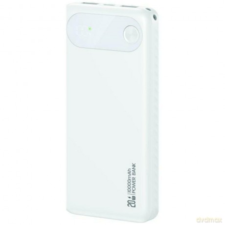 Powerbank PB80 10000mAh 20W PD 2xUSB-A + USB-C biały