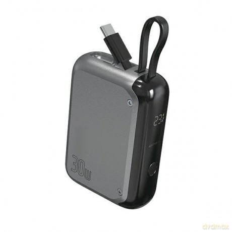 Powerbank Pocket 30W 10000mAh wbudowany kabel USB-C 15cm