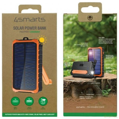 Powerbank Propper Solarny 12000mAh Szary