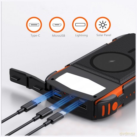 Powerbank Solarny 20000mAh TitanPack Rugged Ultimag Czarny
