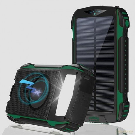 Powerbank Solarny 20000mAh TitanPack Rugged UltiMag Zielony