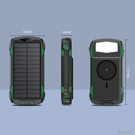 Powerbank Solarny 20000mAh TitanPack Rugged UltiMag Zielony
