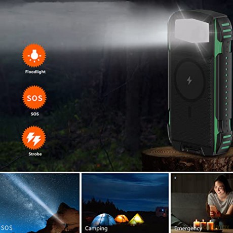 Powerbank Solarny 20000mAh TitanPack Rugged UltiMag Zielony