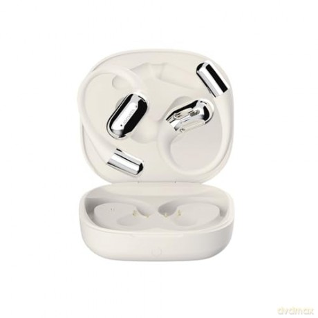 Słuchawki Bluetooth OWS tłumacz AI SkyBuds z ekranem Beżowe
