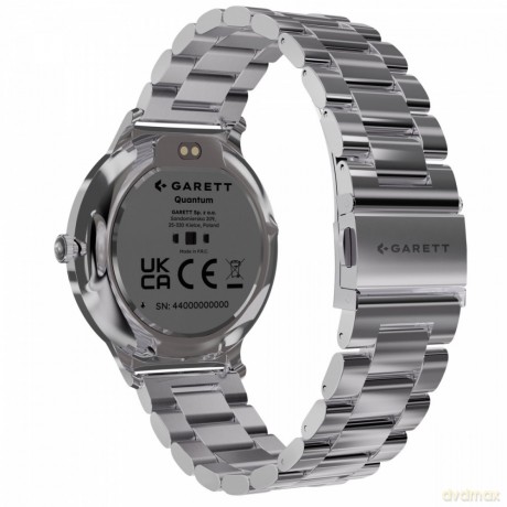 Smartwatch Quantum srebrny stalowy