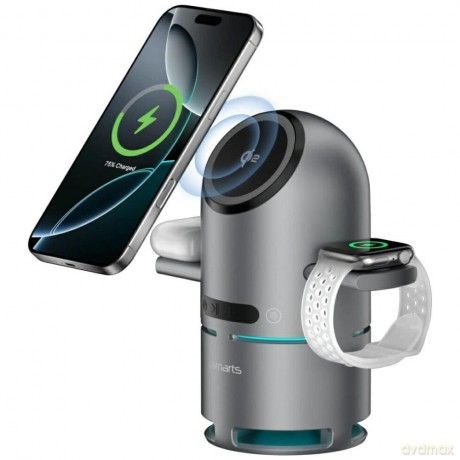 Stacja ładująca ChargeBot Sound Qi2 Szara