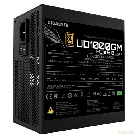 Zasilacz modularny UD1000GM PG5 V2 1000W 8 US GOLD ATX