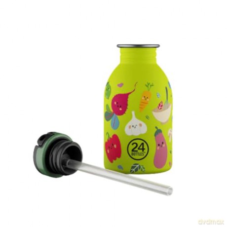 24Bottles - Urban Bottle - Veggie Friends - Lime - 250 ml