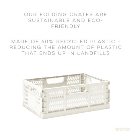 3 Sprouts - Modern Folding Crate Large Green